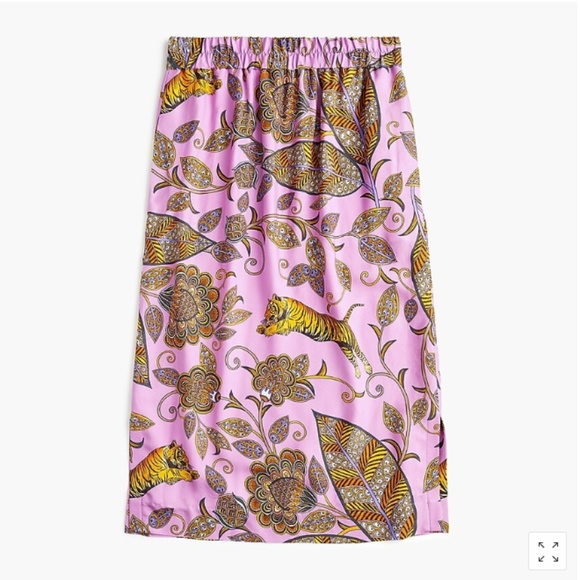 J.Crew Pull-on Midi Skirt In Tiger Floral XS,All Products : American Fashion Style Bags On Sale